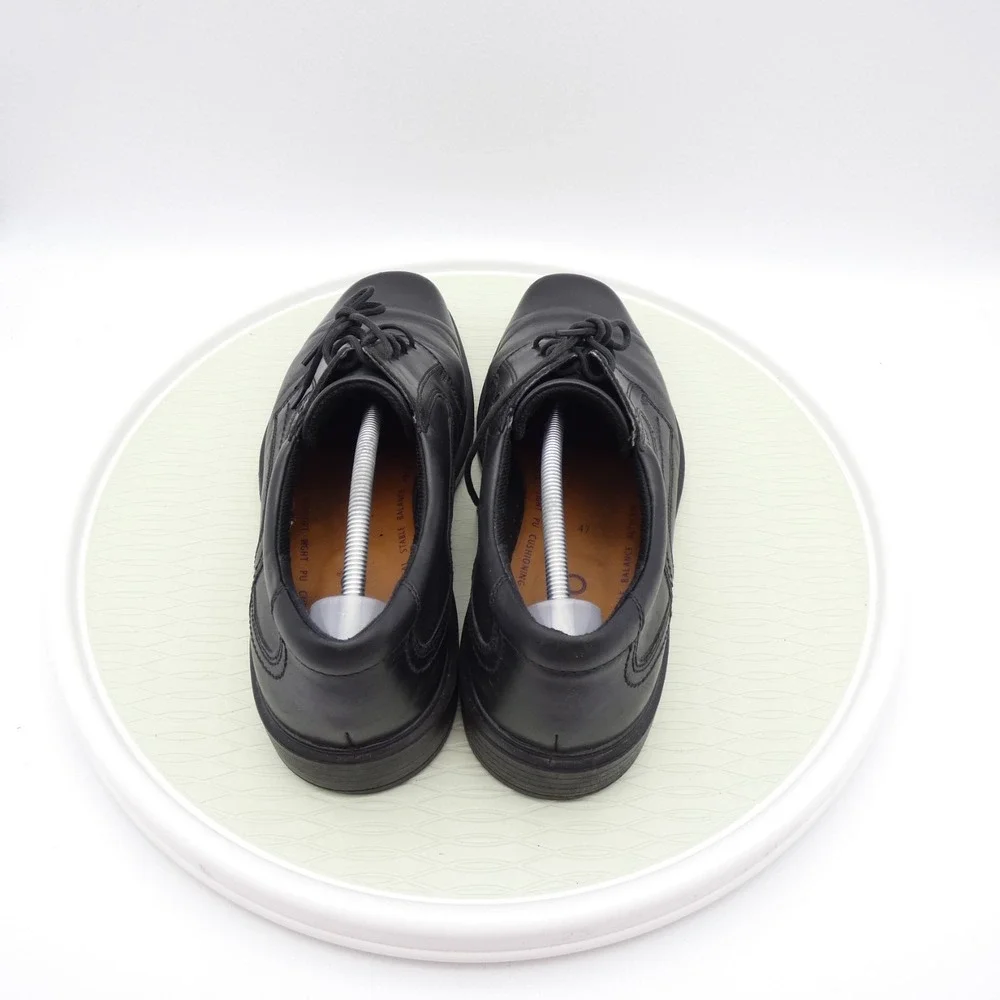 Ecco Helsinki Mens US 13-13.5 Dress Shoes Black Leather Lace Up Business Oxford